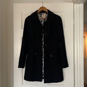 black wool coat - xs